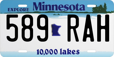 MN license plate 589RAH