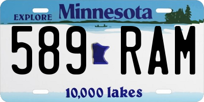 MN license plate 589RAM