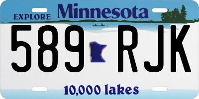 MN license plate 589RJK