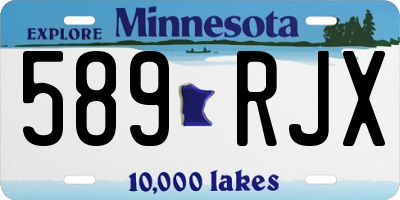 MN license plate 589RJX