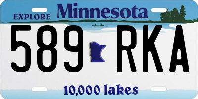 MN license plate 589RKA