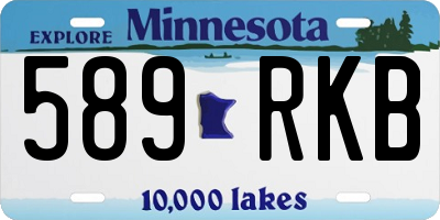 MN license plate 589RKB