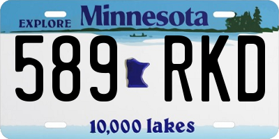 MN license plate 589RKD