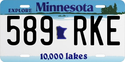 MN license plate 589RKE