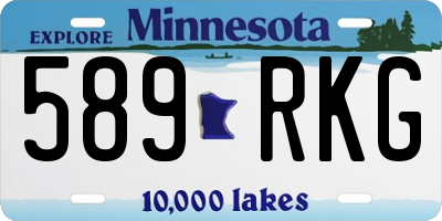 MN license plate 589RKG