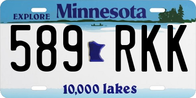 MN license plate 589RKK