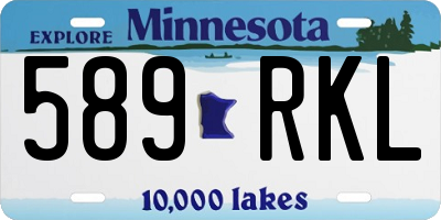 MN license plate 589RKL