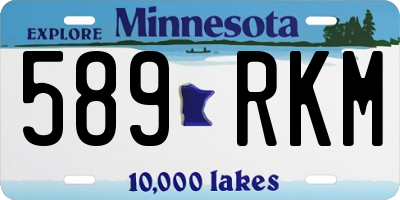 MN license plate 589RKM