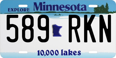 MN license plate 589RKN