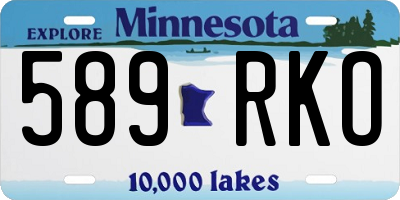 MN license plate 589RKO