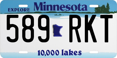 MN license plate 589RKT
