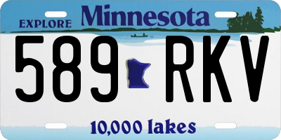 MN license plate 589RKV