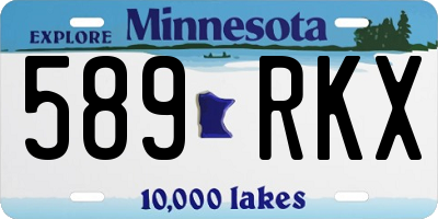 MN license plate 589RKX
