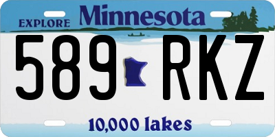 MN license plate 589RKZ