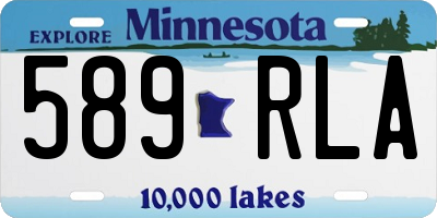 MN license plate 589RLA