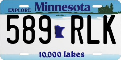 MN license plate 589RLK