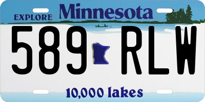 MN license plate 589RLW