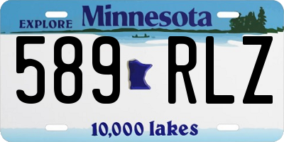 MN license plate 589RLZ