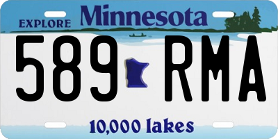 MN license plate 589RMA