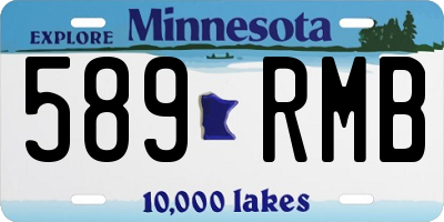 MN license plate 589RMB