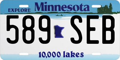 MN license plate 589SEB
