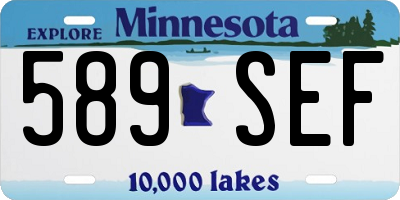 MN license plate 589SEF