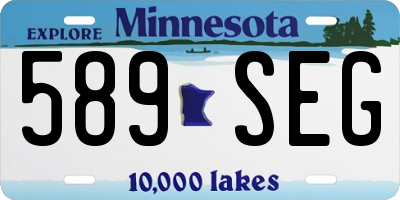 MN license plate 589SEG