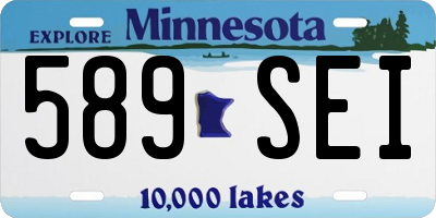 MN license plate 589SEI