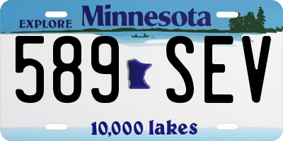 MN license plate 589SEV