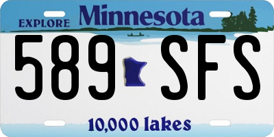 MN license plate 589SFS