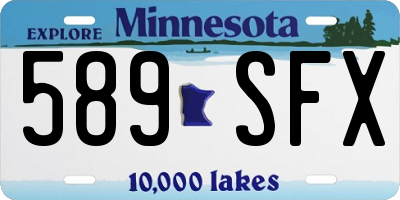 MN license plate 589SFX