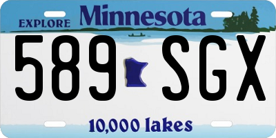 MN license plate 589SGX