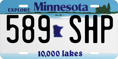 MN license plate 589SHP