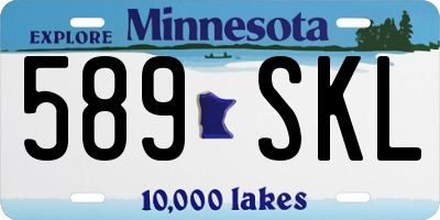 MN license plate 589SKL