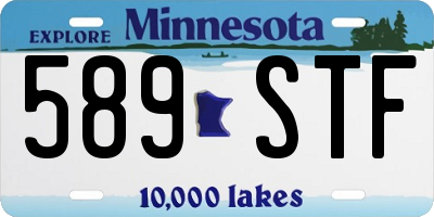 MN license plate 589STF