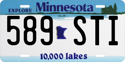 MN license plate 589STI