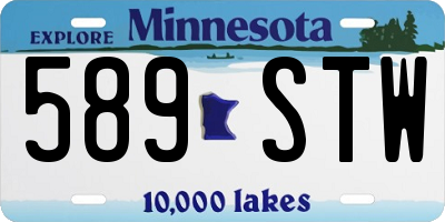 MN license plate 589STW