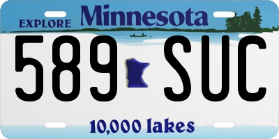 MN license plate 589SUC