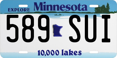 MN license plate 589SUI