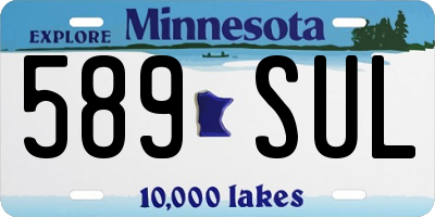 MN license plate 589SUL