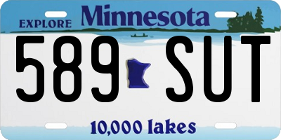MN license plate 589SUT