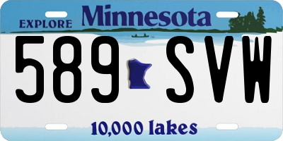 MN license plate 589SVW