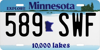 MN license plate 589SWF