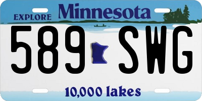 MN license plate 589SWG