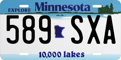 MN license plate 589SXA