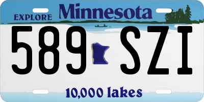 MN license plate 589SZI