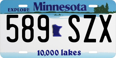 MN license plate 589SZX