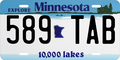 MN license plate 589TAB