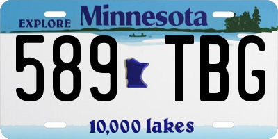 MN license plate 589TBG
