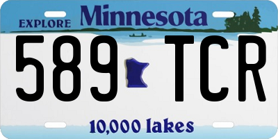 MN license plate 589TCR